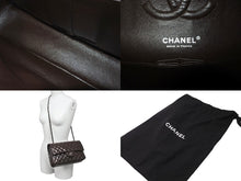 Load image into Gallery viewer, CHANEL マトラッセWフラップチェーンショルダー 9番台 25cm ショルダーバッグ ブラウン×シルバー金具 ラムスキン 美品 中古 59860