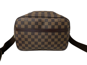 LOUIS VUITTON ルイヴィトン ショルダーバッグ リポーターPM ダミエキャンバス N45253 ブラウン 美品 中古 59862