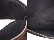 Load image into Gallery viewer, LOEWE ロエベ コインケース カードホルダー カーフスキン カラーステッチ ブラック ブラウン シルバー金具 良品 中古 59866