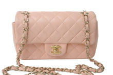 Load image into Gallery viewer, CHANEL シャネル 横長 ランダム ショルダーバッグ ミニマトラッセショルダーチェーン ピンク系 ラムスキン 美品 中古 59867
