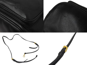 PRADA プラダ 2WAYハンドバッグ ショルダーストラップ付き 巾着型 1BH038 カーフスキン ブラック ルーマニア製 美品 中古 59870