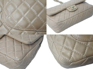 CHANEL シャネル ショルダーバッグ マトラッセ 25 ダブルフラップ 12番台 ベージュ ラムスキン ゴールド金具 良品 中古 59874