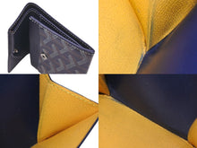 画像をギャラリービューアに読み込む, GOYARD ゴヤール コインケース カードケース マリニー APM104-12 ヘリンボーン柄 PVC ネイビー フランス製 美品 中古 59878