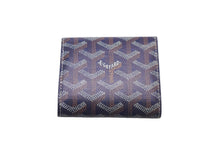 画像をギャラリービューアに読み込む, GOYARD ゴヤール コインケース カードケース マリニー APM104-12 ヘリンボーン柄 PVC ネイビー フランス製 美品 中古 59878