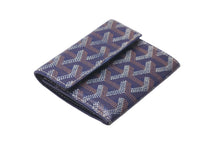 画像をギャラリービューアに読み込む, GOYARD ゴヤール コインケース カードケース マリニー APM104-12 ヘリンボーン柄 PVC ネイビー フランス製 美品 中古 59878