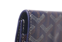 画像をギャラリービューアに読み込む, GOYARD ゴヤール コインケース カードケース マリニー APM104-12 ヘリンボーン柄 PVC ネイビー フランス製 美品 中古 59878
