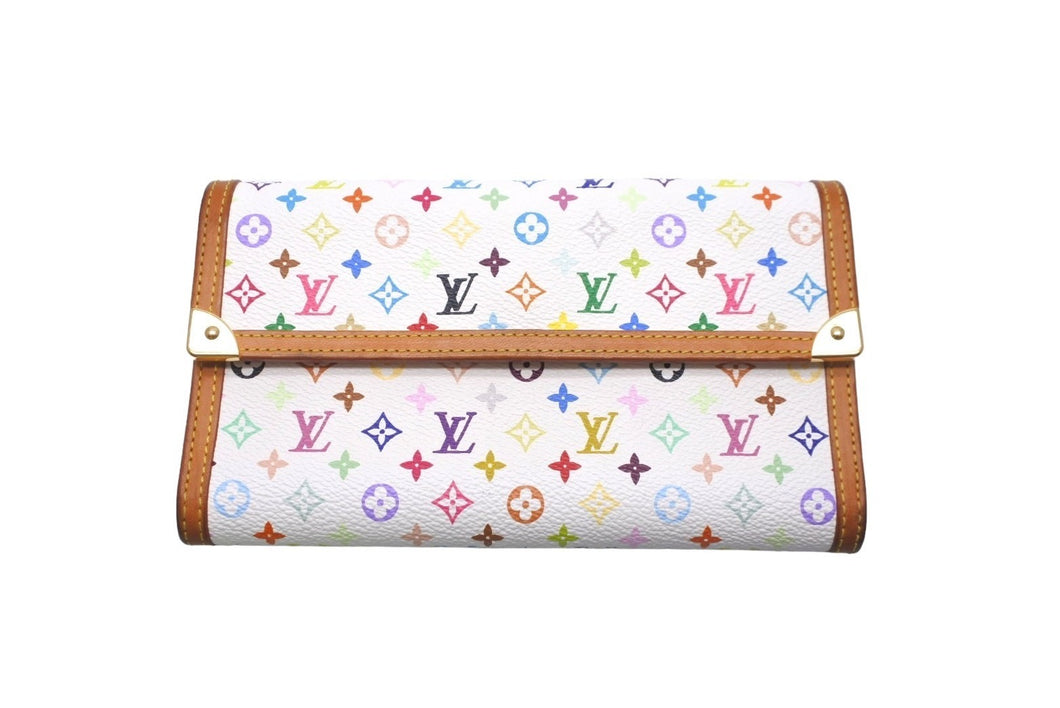 LOUIS VUITTON ルイ ヴィトン 長財布 M92659 モノグラムマルチカラー ポルトトレゾール インターナショナル ブロン 美品 中古 59880