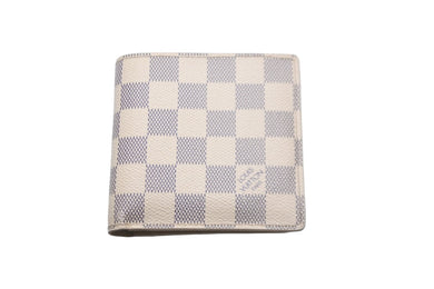 LOUIS VUITTON ルイヴィトン ダミエ アズール ポルトフォイユ マルコ 二つ折り財布 コインケース付き N60018 美品 中古 59881