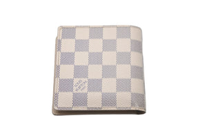 LOUIS VUITTON ルイヴィトン ダミエ アズール ポルトフォイユ マルコ 二つ折り財布 コインケース付き N60018 美品 中古 59881