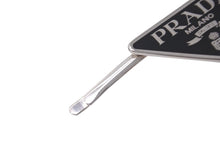 Load image into Gallery viewer, PRADA プラダ ヘアアクセサリー ヘアピン 2個セット トライアングル ブラック GP 1IF051 シルバー金具 美品 中古 59884