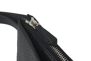 極美品 FENDI フェンディショルダーバッグ スマホケース FFロゴ ブラック レザー 7AS034 ADYW シルバー金具 中古 59889 