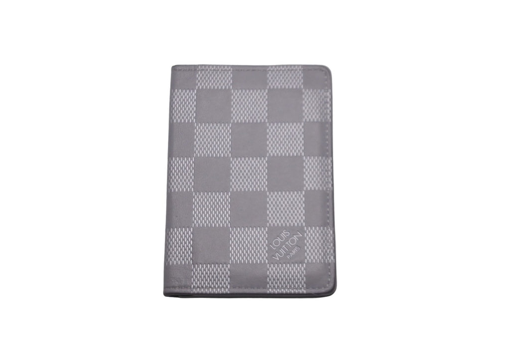 LOUIS VUITTON ルイヴィトン カードケース オーガナイザー ドゥポッシュ ダミエ グレー ホワイト 良品 中古 59893