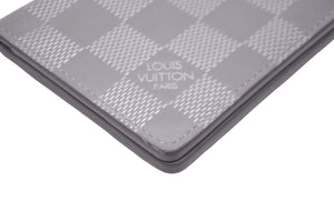 LOUIS VUITTON ルイヴィトン カードケース オーガナイザー ドゥポッシュ ダミエ グレー ホワイト 良品 中古 59893
