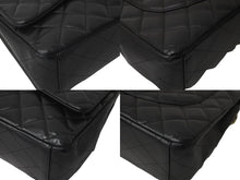 Load image into Gallery viewer, CHANEL シャネル Wフラップチェーンショルダーバッグ デカマトラッセ 33cm 16番台 ラムスキン ブラック ゴールド 美品 中古 59894
