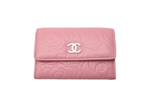 Load image into Gallery viewer, CHANEL シャネル 名刺入れ コインケース カメリア 16番台 ココマーク ピンク シルバー金具 美品 中古 59900