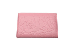 CHANEL シャネル 名刺入れ コインケース カメリア 16番台 ココマーク ピンク シルバー金具 美品 中古 59900