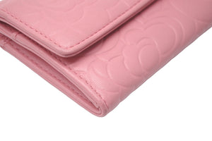 CHANEL シャネル 名刺入れ コインケース カメリア 16番台 ココマーク ピンク シルバー金具 美品 中古 59900