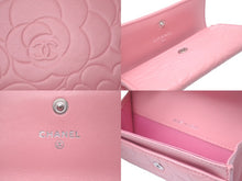 Load image into Gallery viewer, CHANEL シャネル 名刺入れ コインケース カメリア 16番台 ココマーク ピンク シルバー金具 美品 中古 59900