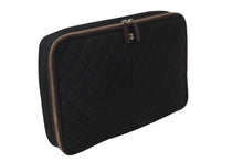 Load image into Gallery viewer, 極美品 CHANEL シャネル ココマーク ナイロンキルティング PCケース 17番台 ブラック ワインレッド 中古 59904
