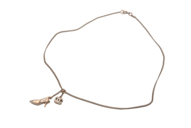 CHANEL シャネル ネックレス チョーカー ココマーク ラインストーン ハイヒール ゴールド 05A 良品 中古 59923