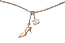 Load image into Gallery viewer, CHANEL シャネル ネックレス チョーカー ココマーク ラインストーン ハイヒール ゴールド 05A 良品 中古 59923