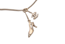 Load image into Gallery viewer, CHANEL シャネル ネックレス チョーカー ココマーク ラインストーン ハイヒール ゴールド 05A 良品 中古 59923