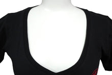 Load image into Gallery viewer, CHROME HEARTS クロムハーツ 半袖Ｔシャツ ホースシュー セメタリークロス プリント V ネック レディース ブラック 美品 中古 59937