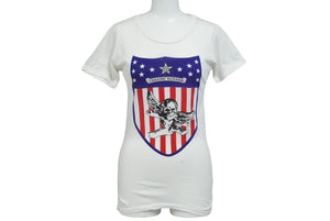 CHROME HEARTS クロムハーツ 半袖Ｔシャツ フォティスカル プリント コットン レディース ホワイト サイズXS 美品 中古 59938