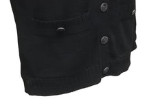 Load image into Gallery viewer, 極美品 CHANEL シャネル ニット セーター カーディガン P53667K06997 ココボタン コットン ブラック シルバー 34 中古 59939
