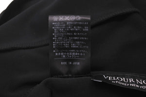 FOXEY NEW YORK フォクシー ニューヨーク ベロア ノワール 長袖Ｔシャツ サイズ40 ブラック 36304-VSTFG202V 美品 中古 59940