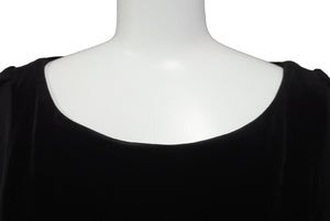 FOXEY NEW YORK フォクシー ニューヨーク ベロア ノワール 長袖Ｔシャツ サイズ40 ブラック 36304-VSTFG202V 美品 中古 59940