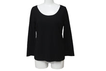 Load image into Gallery viewer, FOXEY フォクシー 長袖Ｔシャツ ブラック クルーネック レーヨン ポリエステル サイズ40 39956-KSTFZ15LO 美品 中古 59944