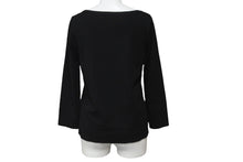 Load image into Gallery viewer, FOXEY フォクシー 長袖Ｔシャツ ブラック クルーネック レーヨン ポリエステル サイズ40 39956-KSTFZ15LO 美品 中古 59944