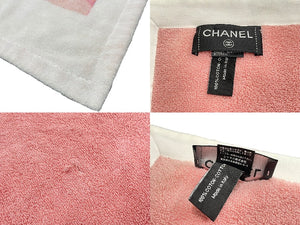 CHANEL シャネル ビーチタオル バスタオル ココ キューバ コットン ピンク マルチカラー イタリア製 レディース 美品 中古 59968