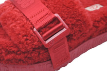 Load image into Gallery viewer, UGG FLUFFITA アグ フラッフィータ サンダル ミュール レッド ウール カーリーシープスキン S/N 1113475 美品 中古 59971