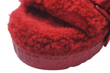 Load image into Gallery viewer, UGG FLUFFITA アグ フラッフィータ サンダル ミュール レッド ウール カーリーシープスキン S/N 1113475 美品 中古 59971