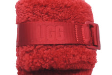 Load image into Gallery viewer, UGG FLUFFITA アグ フラッフィータ サンダル ミュール レッド ウール カーリーシープスキン S/N 1113475 美品 中古 59971