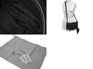 極美品 BALENCIAGA バレンシアガ ショルダーバッグ LE CAGOLE XSルカゴール ピアッシング加工 ブラック 7190822AAE31000 中古 59997