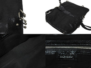 極美品 BALENCIAGA バレンシアガ ショルダーバッグ LE CAGOLE XSルカゴール ピアッシング加工 ブラック 7190822AAE31000 中古 59997