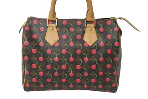 LOUIS VUITTON ルイヴィトン ハンドバッグ スピーディ25 モノグラム チェリー 村上隆 M95009 美品 中古 60000