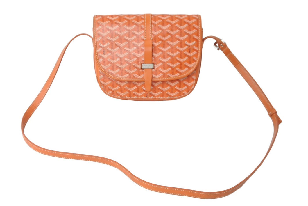 GOYARD ゴヤール ショルダーバッグ ベルヴェデーレPM オレンジ ゴヤールディンキャンバス 良品 中古 60030