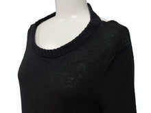 Load image into Gallery viewer, タグ付き 新品未使用 CHROME HEARTS クロムハーツ カットソー カシミヤ100% クロスパッチ ブラック サイズS 中古 60033