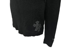 Load image into Gallery viewer, タグ付き 新品未使用 CHROME HEARTS クロムハーツ カットソー カシミヤ100% クロスパッチ ブラック サイズS 中古 60033
