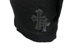 Load image into Gallery viewer, タグ付き 新品未使用 CHROME HEARTS クロムハーツ カットソー カシミヤ100% クロスパッチ ブラック サイズS 中古 60033