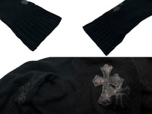 Load image into Gallery viewer, タグ付き 新品未使用 CHROME HEARTS クロムハーツ カットソー カシミヤ100% クロスパッチ ブラック サイズS 中古 60033