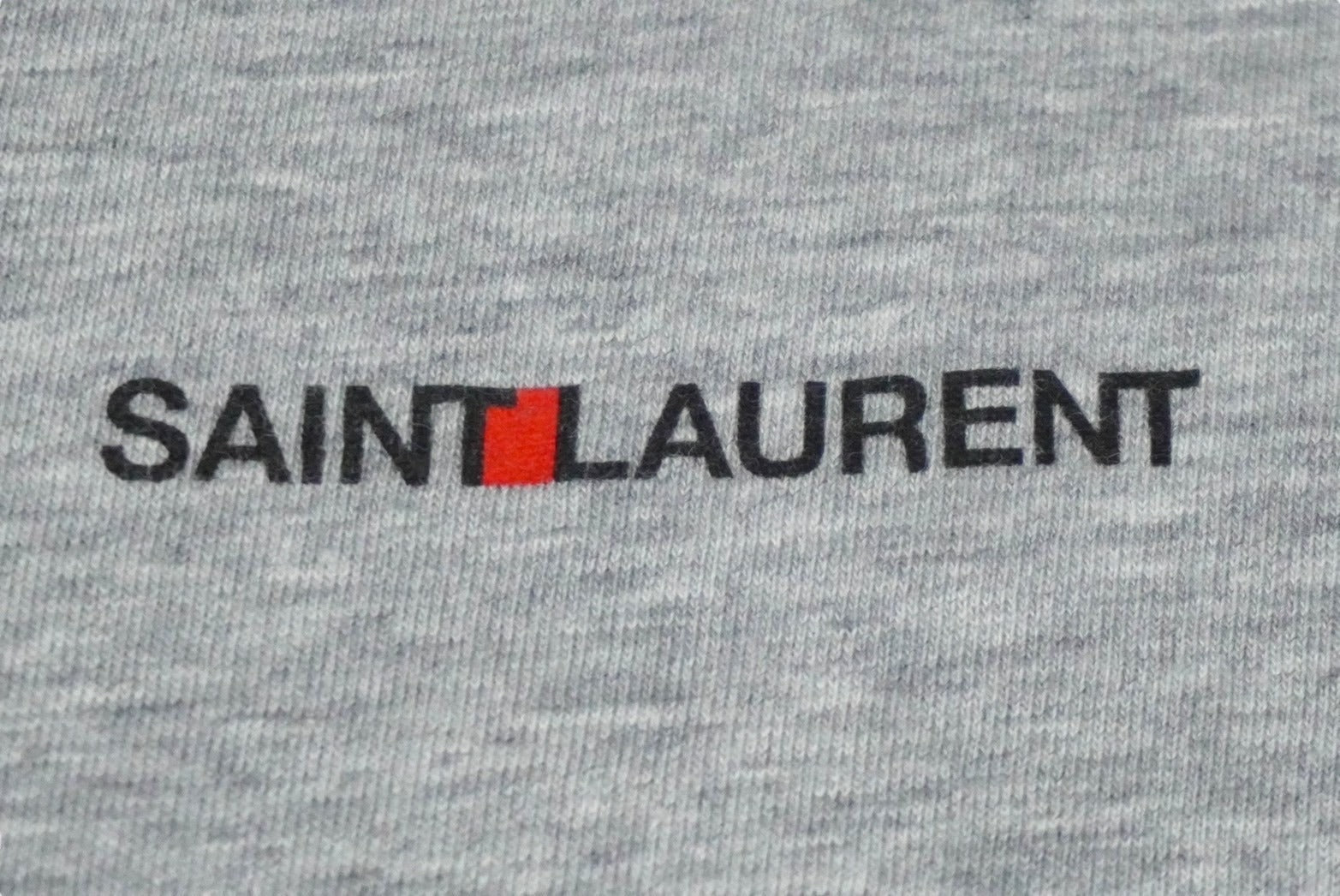 SAINT LAURENT サンローラン 半袖Tシャツ グレー コットン 切り