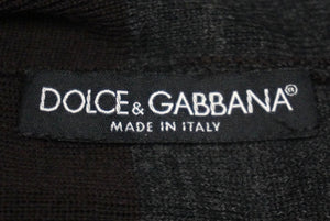 DOLCE&GABBANA ドルチェアンドガッバーナ ニットキャップ ニット帽 ビーニー ブラウン グレー 美品 中古 60056