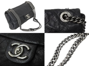 CHANEL シャネル マトラッセ チェーンショルダーバック キャビアスキン 25cm シール 15番台 美品 中古 60064