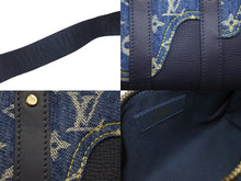 Load image into Gallery viewer, 極美品 LOUIS VUITTON ルイヴィトン ハンドバッグ 2WAY ショルダー NIGO キーポル XS ネイビー モノグラムデニム レザー M81011 中古 60069