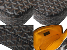 Load image into Gallery viewer, GOYARD ゴヤール ヨナGM ショルダーバッグ ブラック レザー コーティングキャンバス 良品 中古 60072